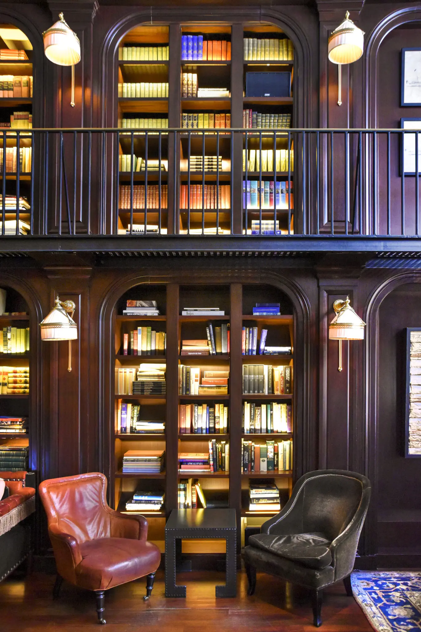 The NoMad NYC hotel library curated by Juniper Books.