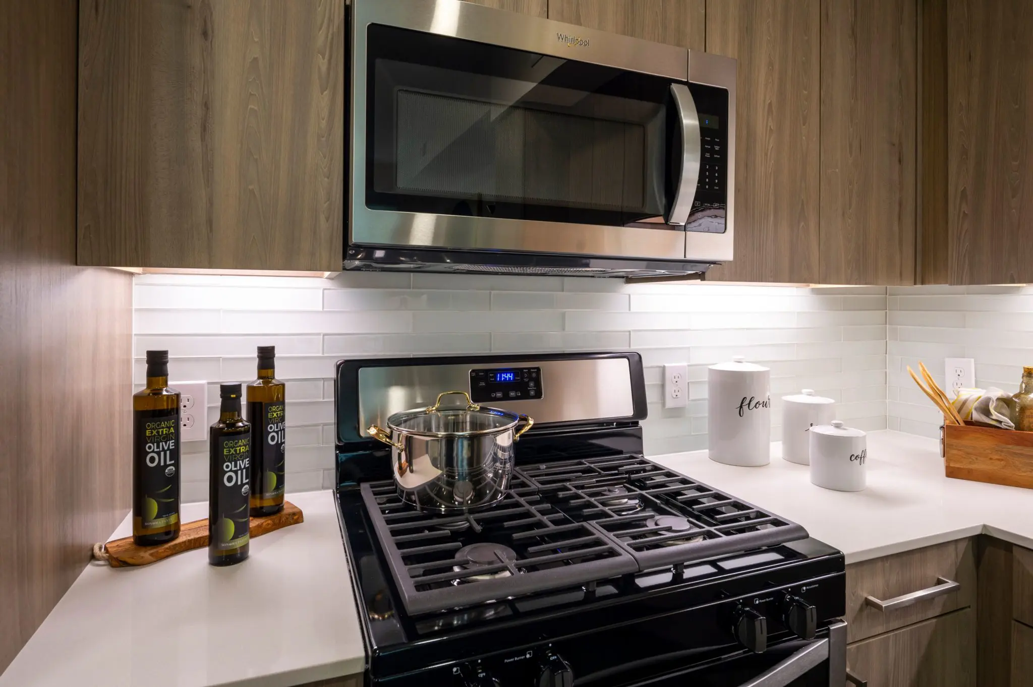The chef of the house will appreciate the gas stove in each apartment.