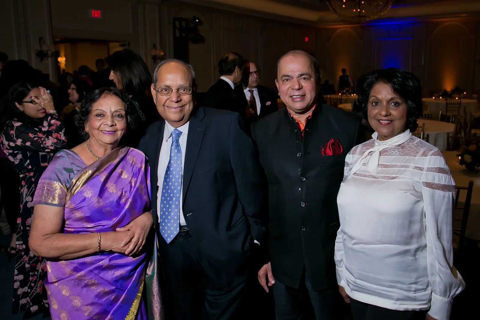 Leela & Nat Krishnamurthy, Sam & Omana Abraham
at Asia Society Texas Centers Huffington Award Dinner (Photo by Morris Malakoff)