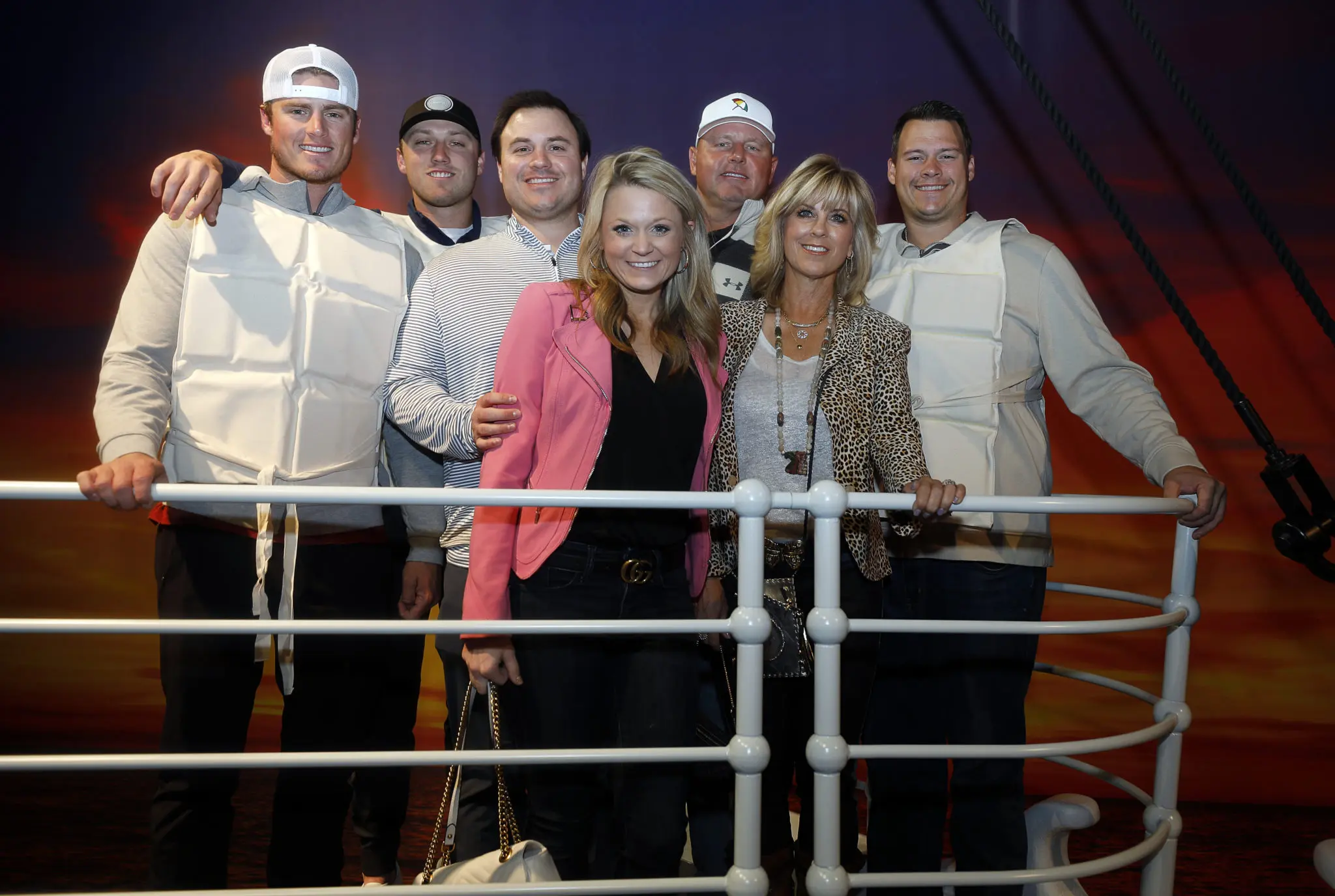 Kacy Clemens, Kody Clemens, Koby Clemens, Callie Clemens, Roger Clemens , Debbie Clemens and Kory Clemens (Photo by Bob Levey/Getty Images for Movietopia)