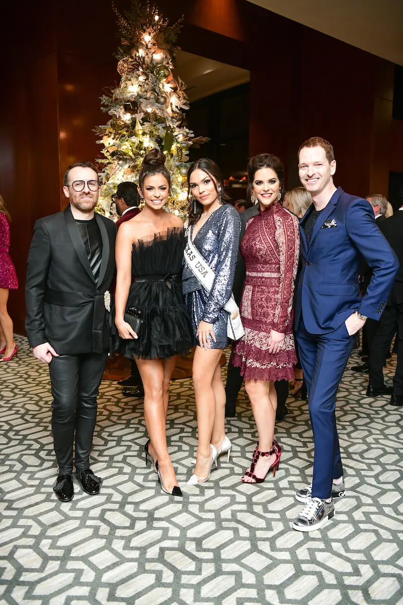 Jeremy Garcia, Logan Lester, Miss Texas USA Taylor Kessler in sequins, Ann Ayre, Brian McCullough (Photo by Daniel Ortiz)