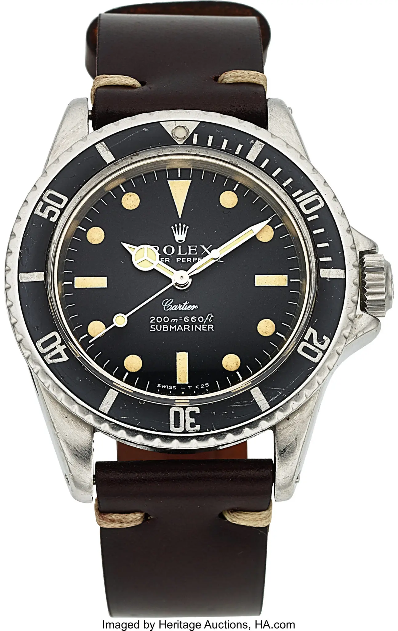 Rare 1967 stainless-steel Rolex Submariner, sold in June by Heritage Auctions.