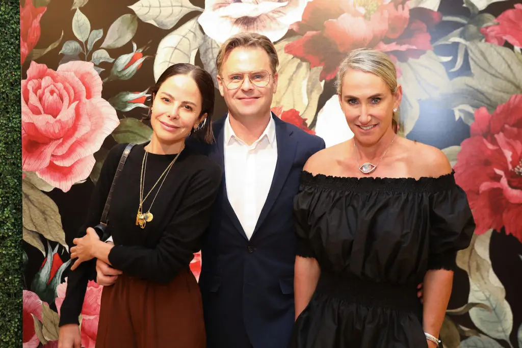A trés fashionable trio at Neiman Marcus: Allison Sarofim, designer Adam Lippes, Courtney Sarofim (Photo by Priscilla Dickson)