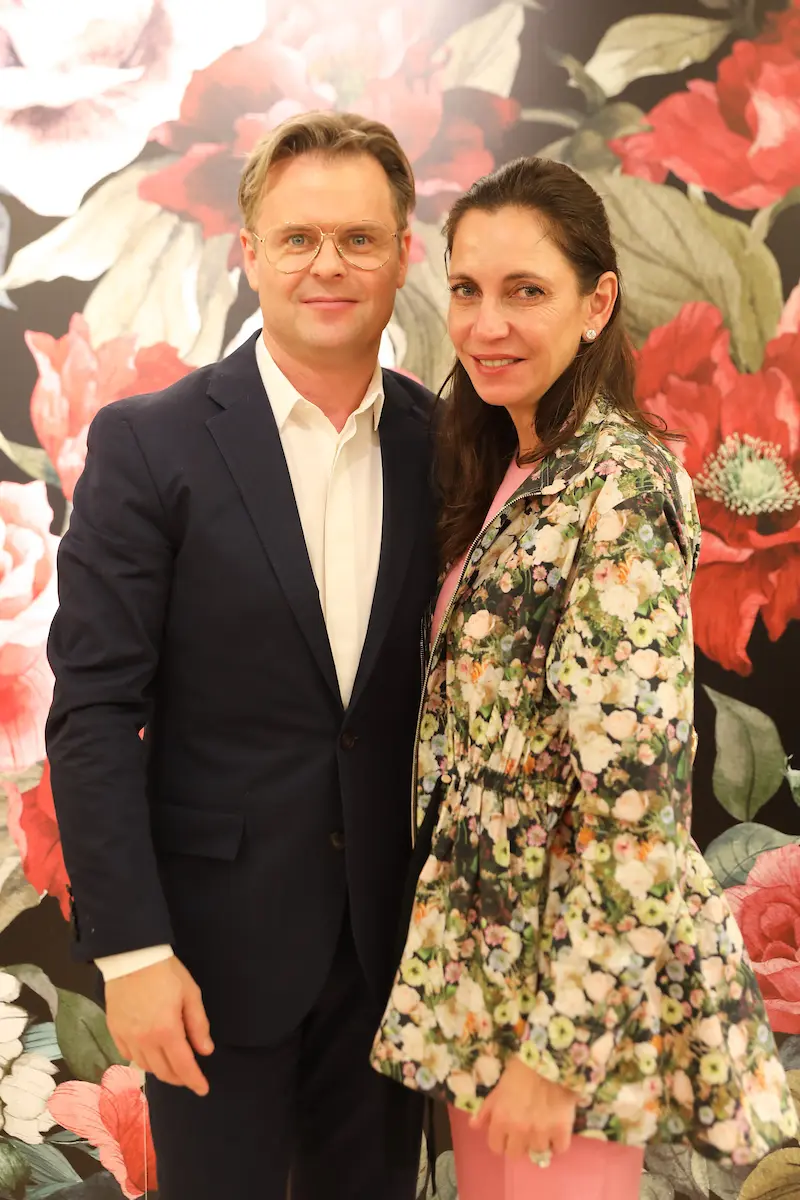 Designer Adam Lippes and fan Aliyya Stude (Photo by Priscilla Dickson)