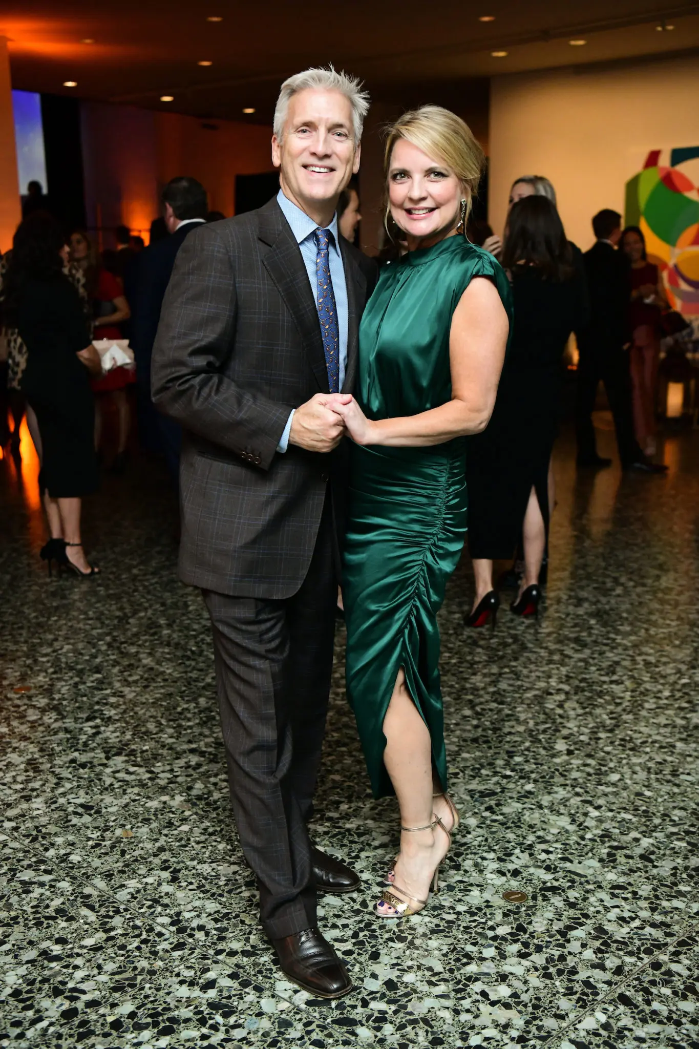Melissa Juneau with Kevin Newberry at the Children's Memorial Hermann dinner at the Museum of Fine Arts, Houston, 2019 .(Photo by Daniel Ortiz)