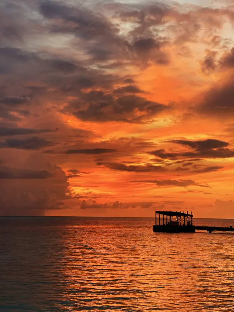 Sunset in the Maldives is a feast for the eyes