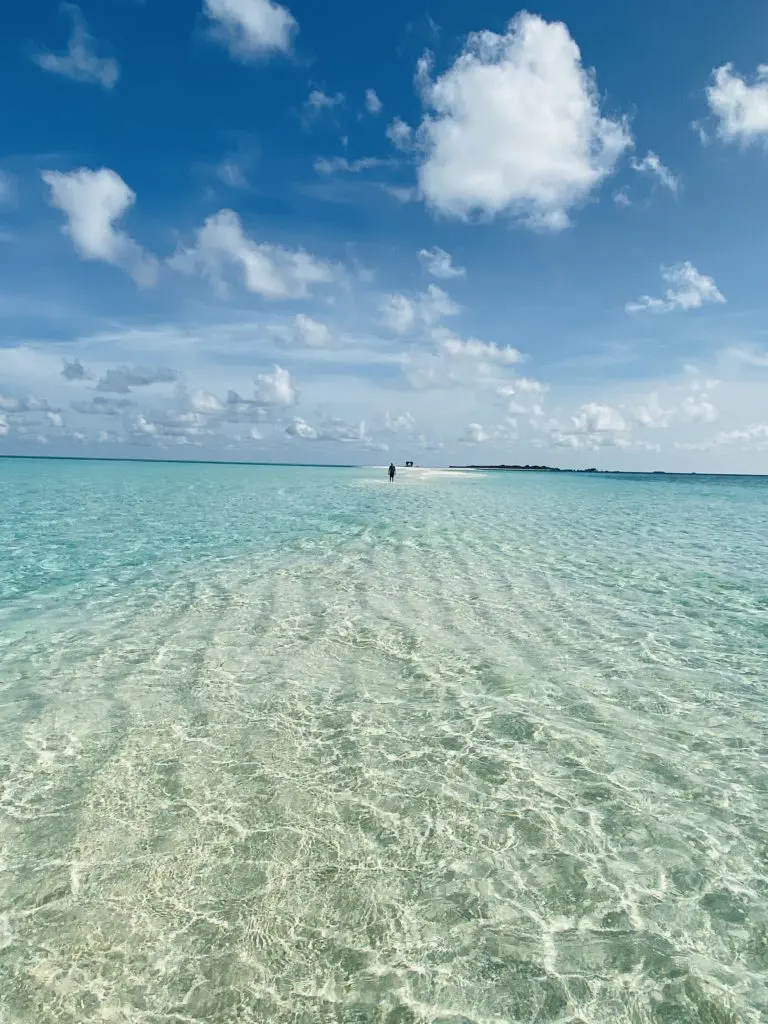 Hidden beaches and clear water sandbars dot the Maldives