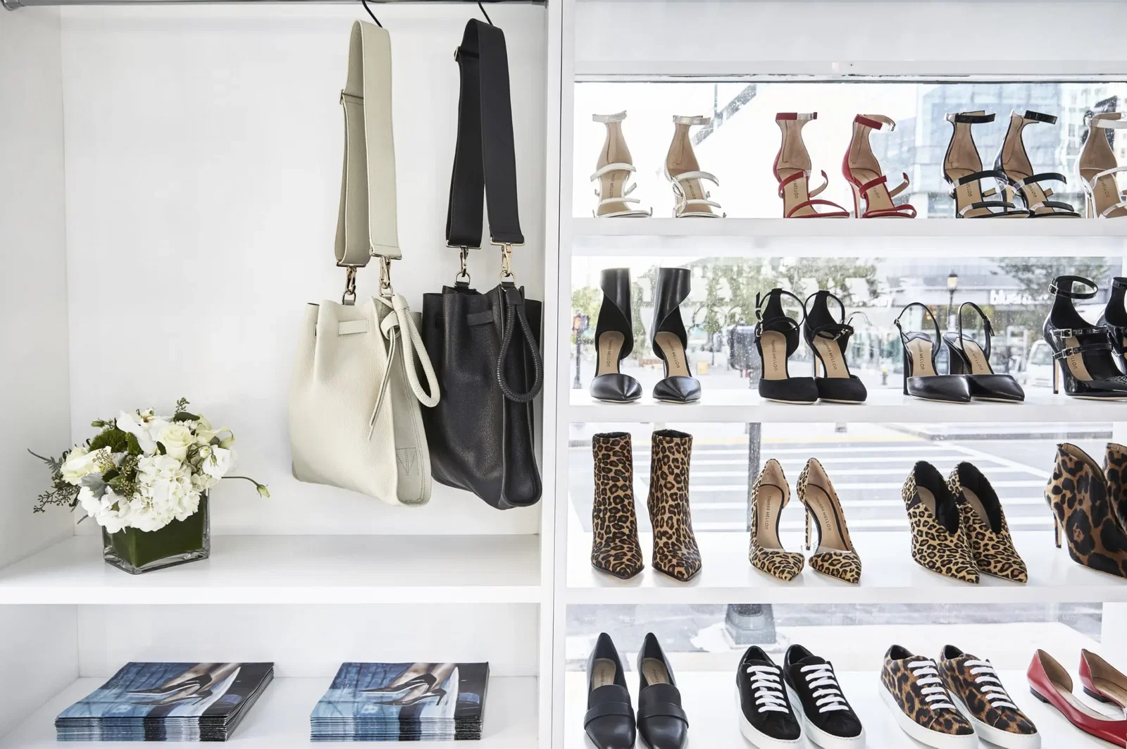 The mobile shoe closet has parked and is open through Sunday.