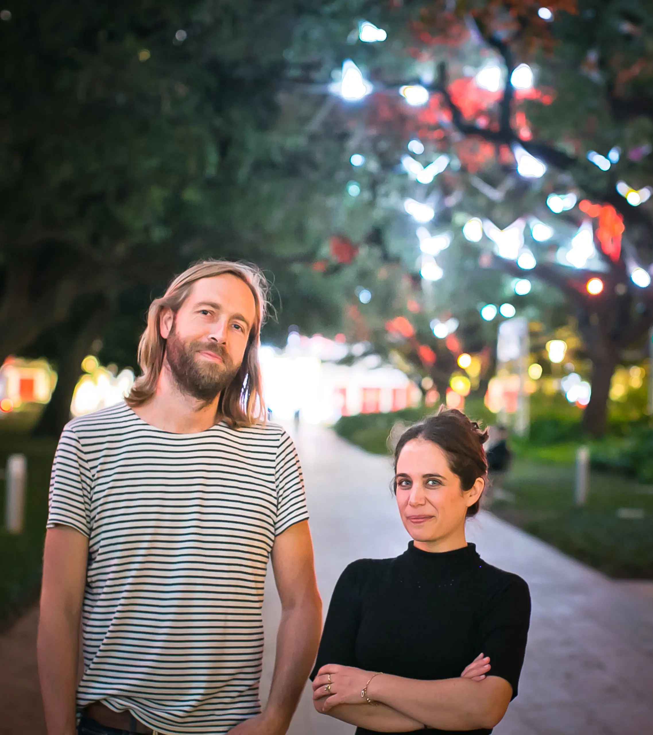 Artists Arnaud Giroud of Pitaya and Lina Dib at Paloma at Discovery Green. (Photo by Morris Malakoff, The CKP Group)
