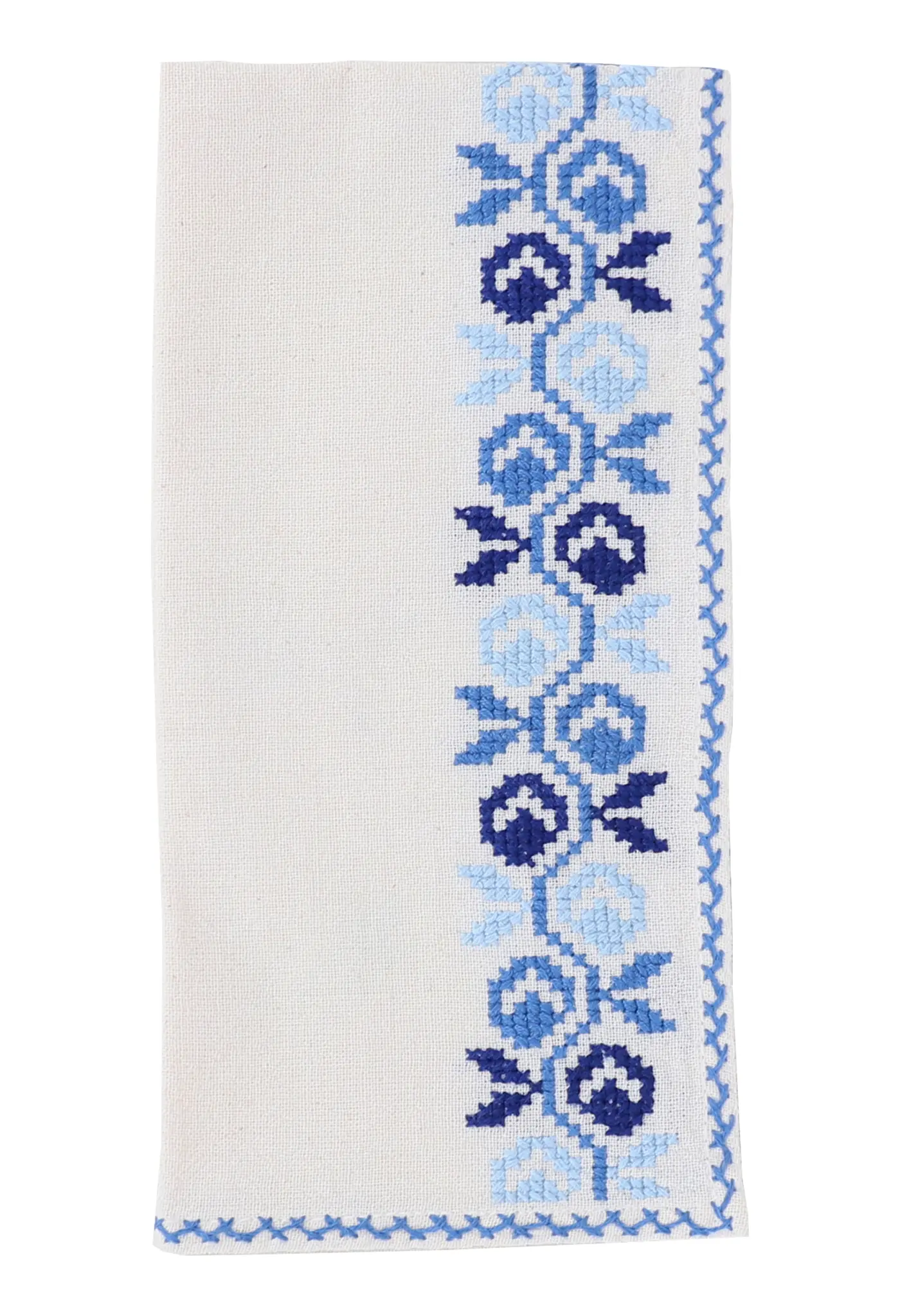 Servilletas de San Vicente Azul produced by local artisans and made from pure linen.