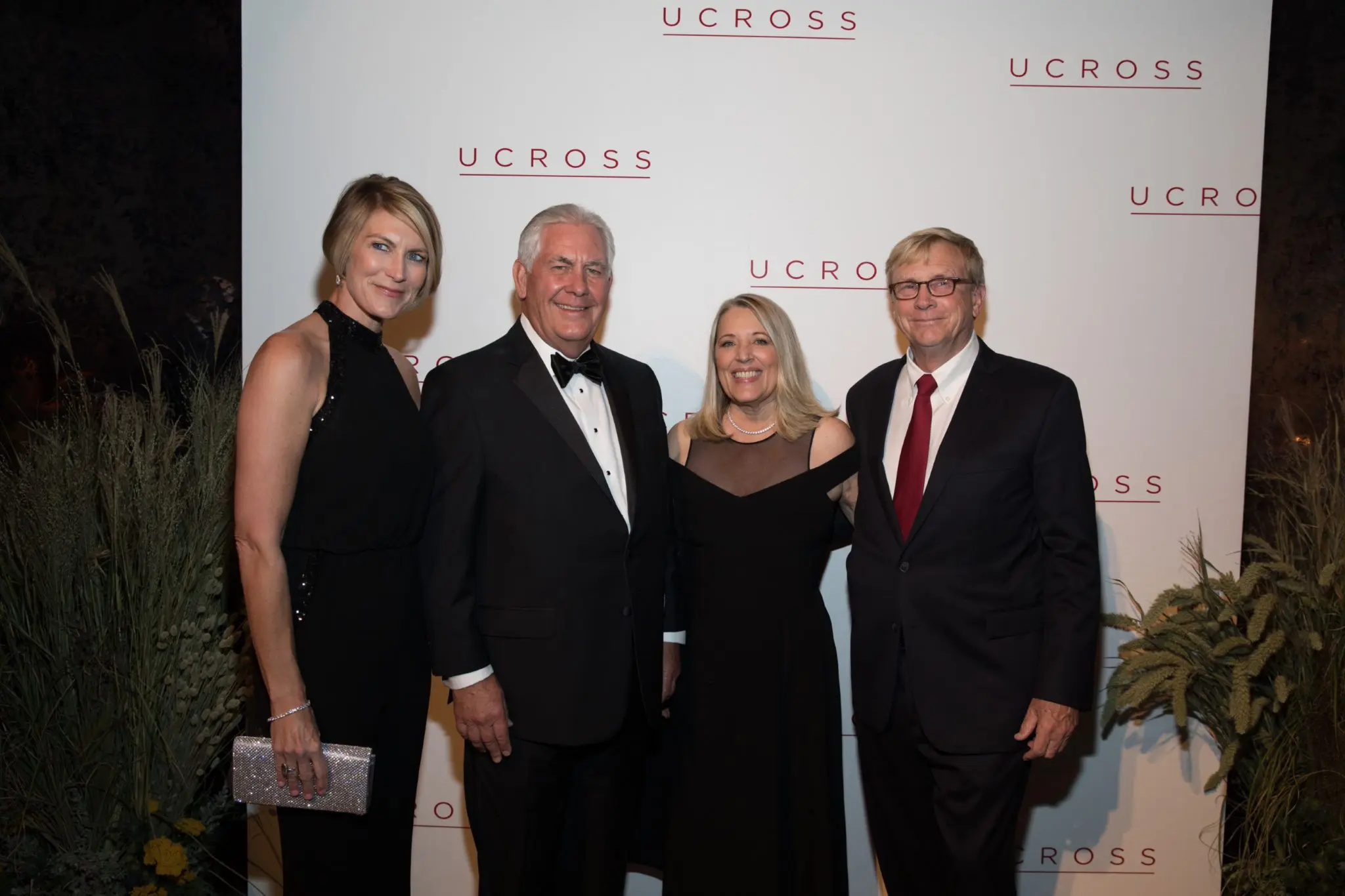 Christian Nelson, Rex Tillerson, Judy Rossiter, Jim Nelson  (Photo by Rick Kern/Getty Images for Ucross)