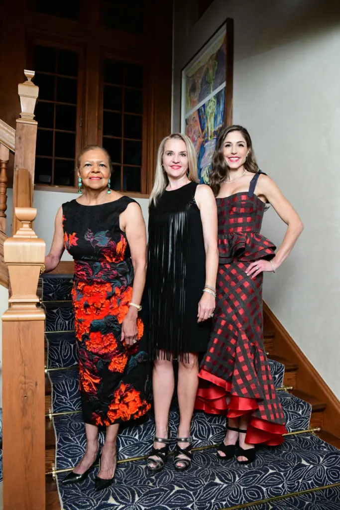 Co-chairs Yvonne Cormier and Mary D’Andrea, host Erika Toussaint at the CAMH Another Great Night (Photo by Daniel Ortiz)