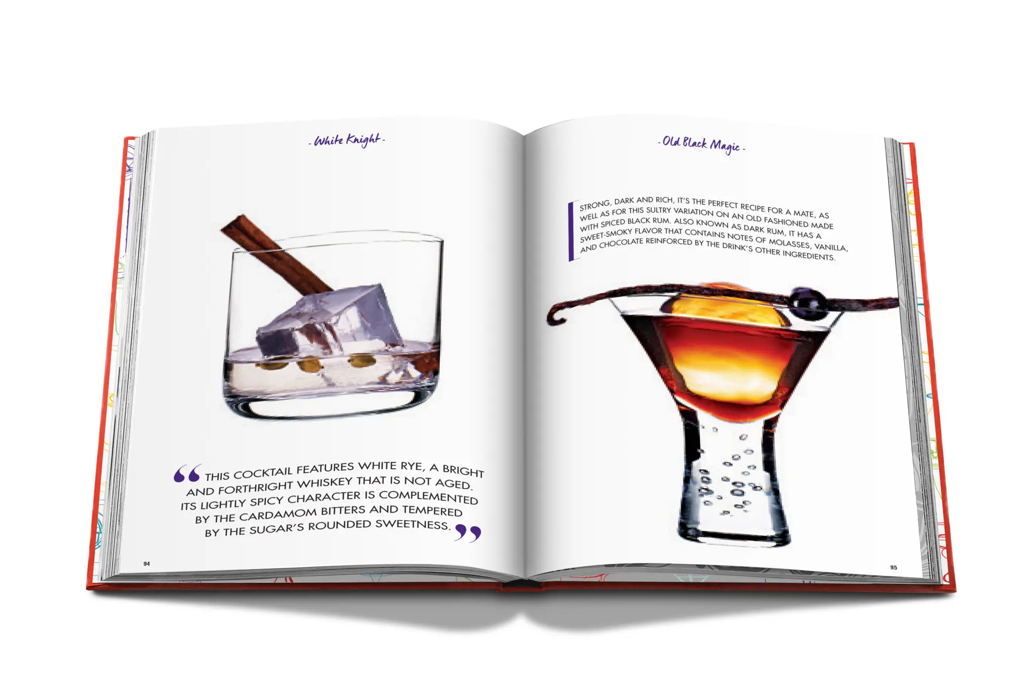 Classic cocktails, White Knight and Old Black Magic, in the book "Cocktail Chameleon."