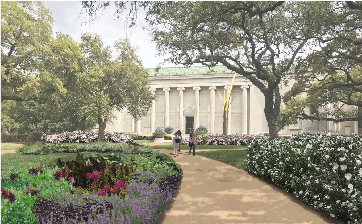 Deborah Nevins and Mario Benito's design for The Susan and Fayez S. Sarofim Campus South Lawn. (Courtesy Deborah Nevins & Associates / Nevins & Benito Landscape Architecture, D.P.C. New York)