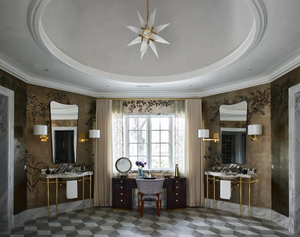 Master bathroom and dressing closet designed by Doniphan Moore. (Photo by Douglas Friedman)