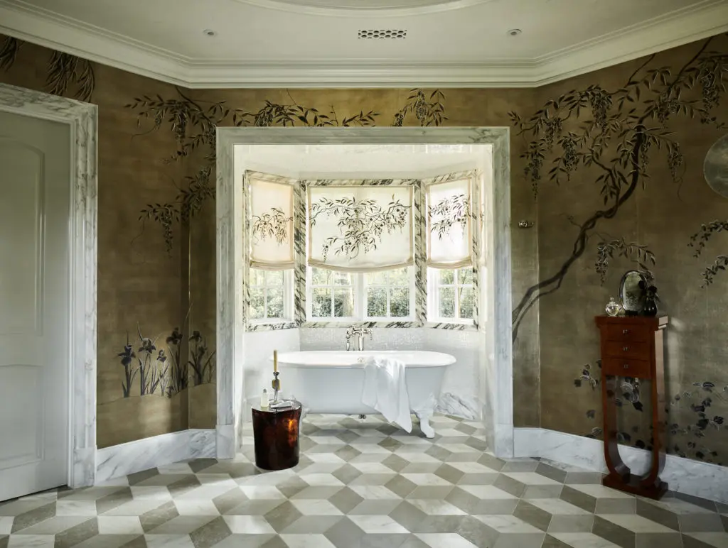 Master bathroom and dressing closet designed by Doniphan Moore. (Photo by Douglas Friedman)