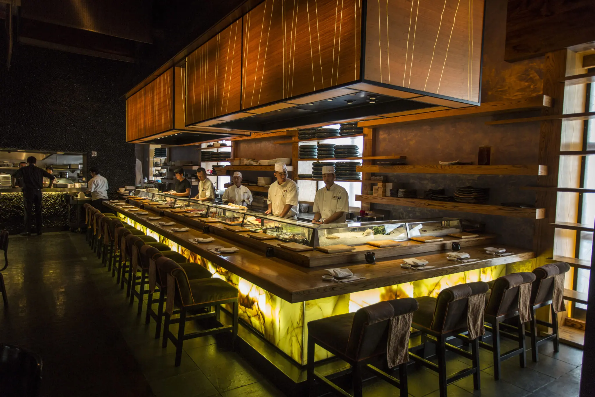 Nobu's sushi bar.