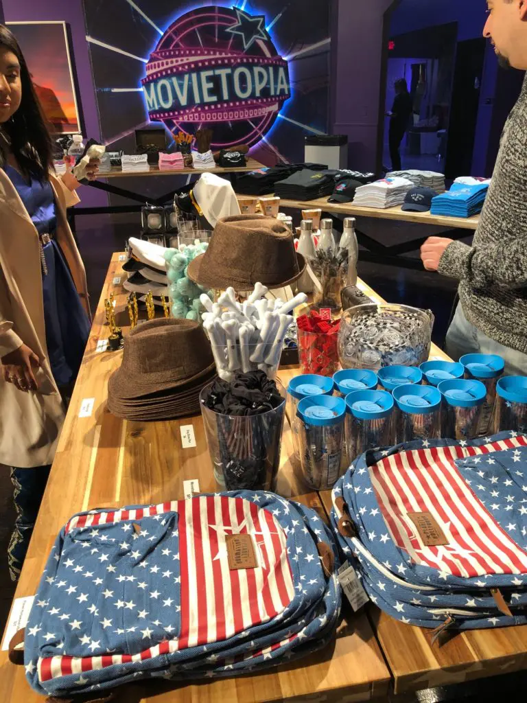 Souvenirs, movie memorabilia and movie junk food all available at Movietopia.