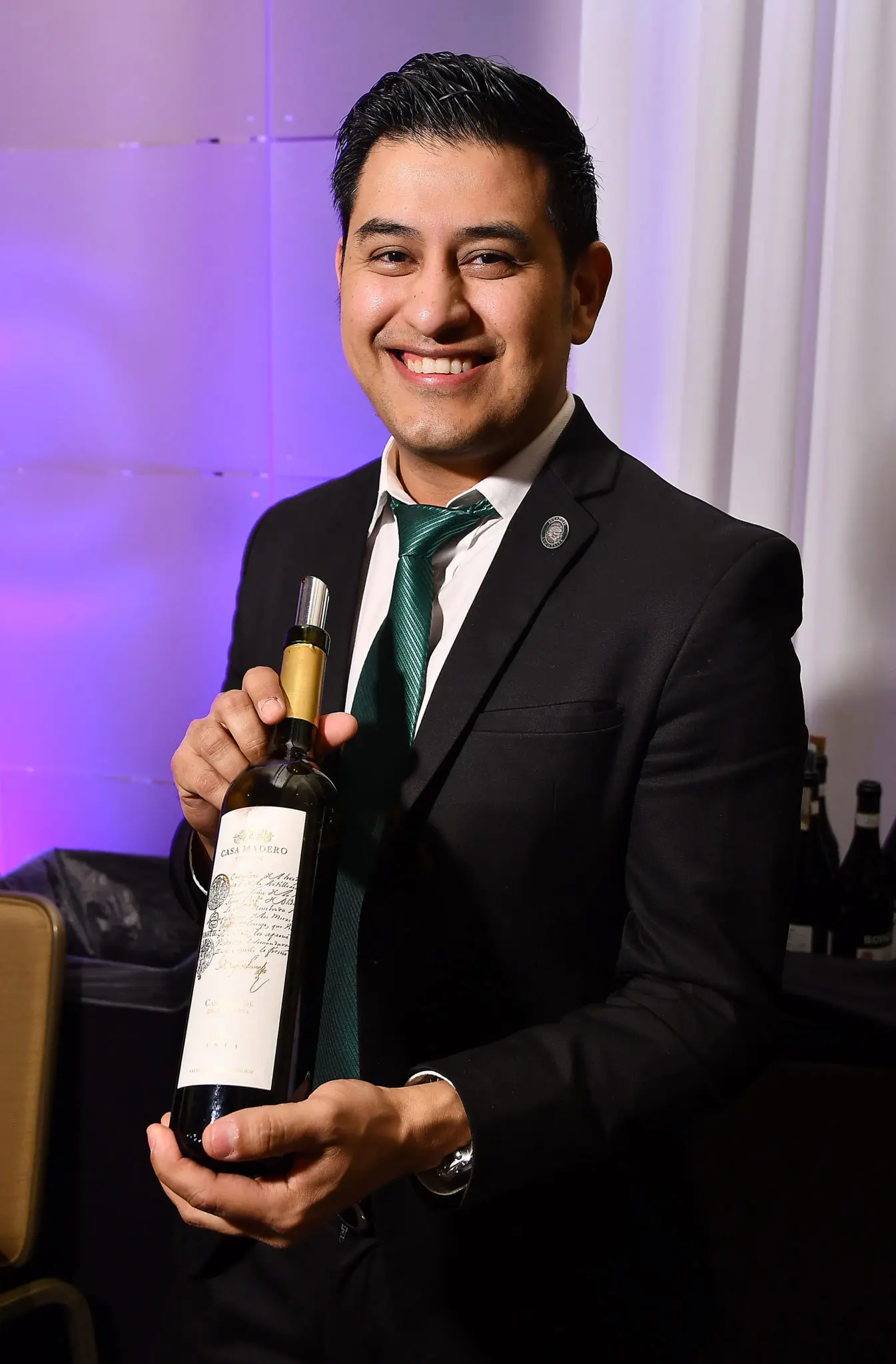 Iron Sommelier winner Andres Blanco with Caracol Restaurant