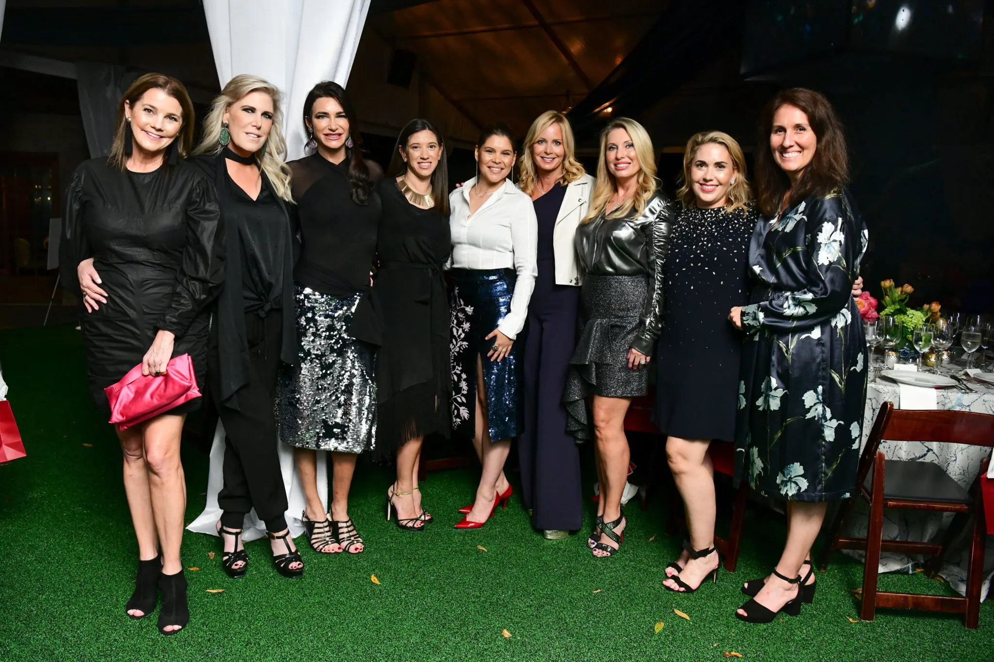 Ladies Night: Katherine Phelps, Courtney Hopson, Melissa Mithoff, Sarah Snyder, Estela Cockrell, Laura Robertson, Tiffany Wong, Leslie Ballard Hull, Sophie Girard. (Photo by Daniel Ortiz)
