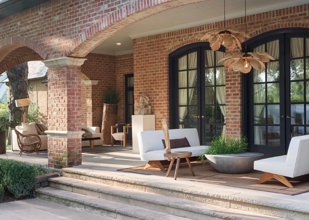 Covered porch designed by Kevin Spearman Design Group.  (Photo by Stephen Karlisch)
