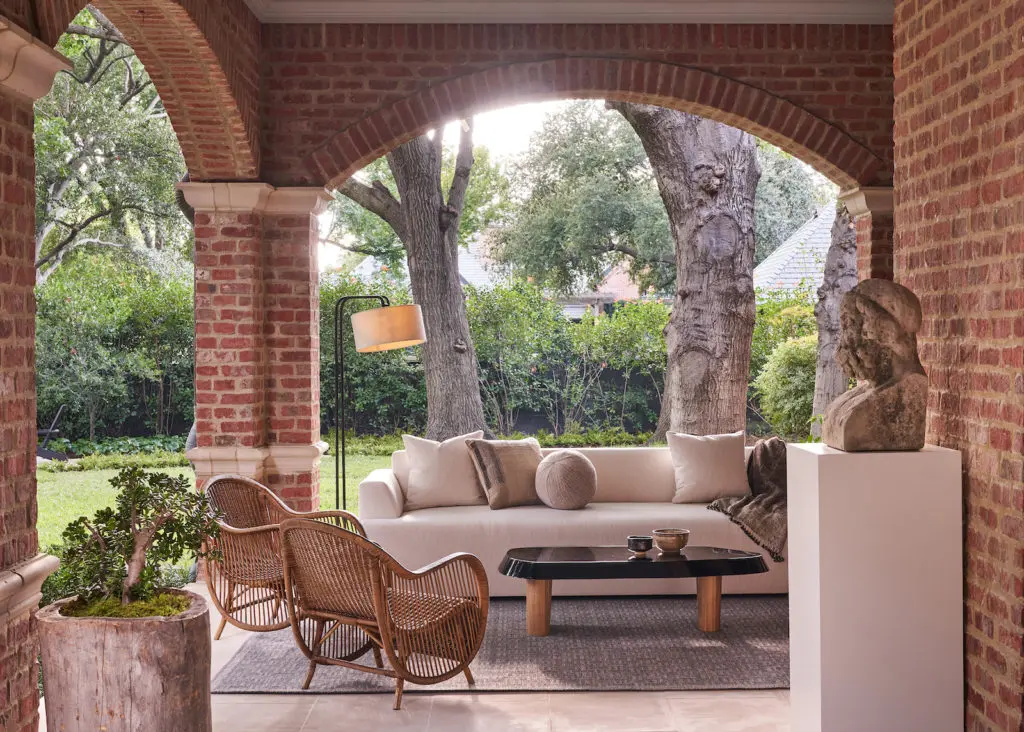 Covered porch designed by Kevin Spearman Design Group.  (Photo by Stephen Karlisch)