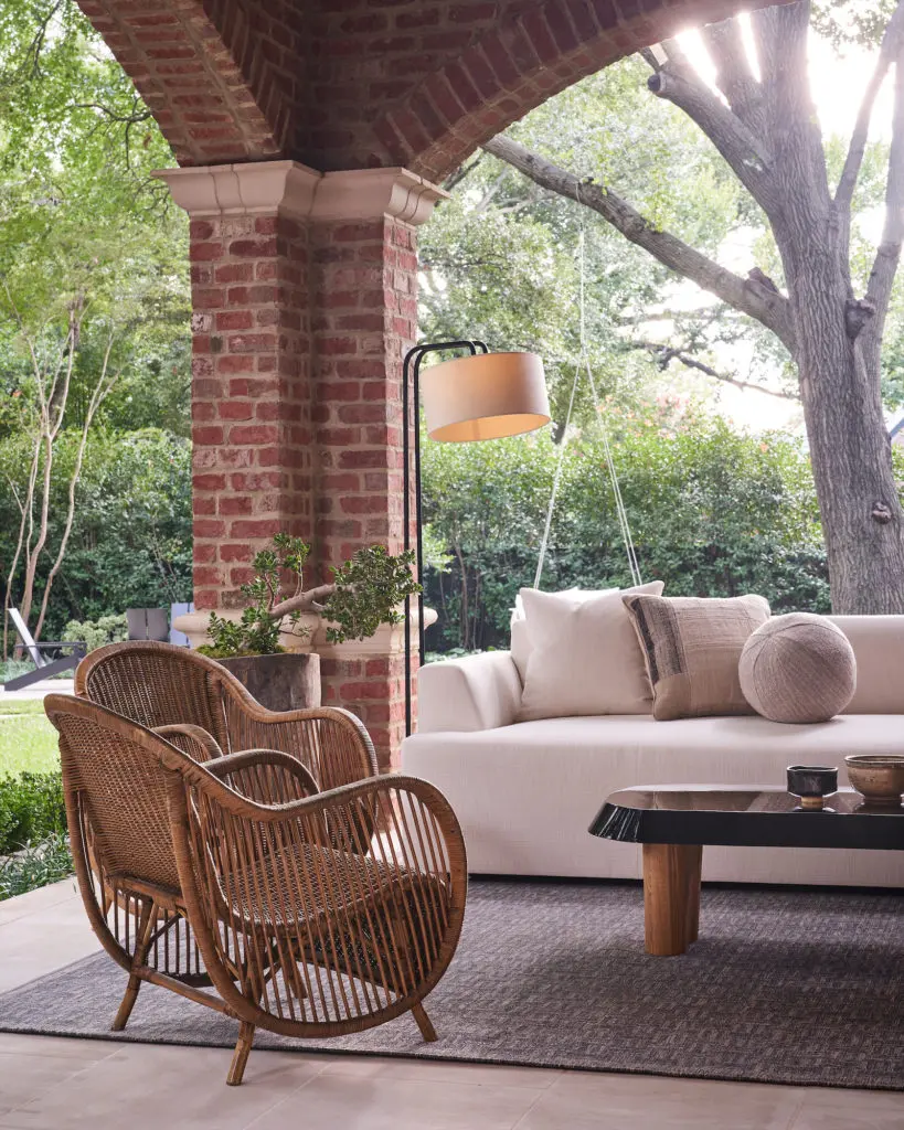 Covered porch designed by Kevin Spearman Design Group.  (Photo by Stephen Karlisch)