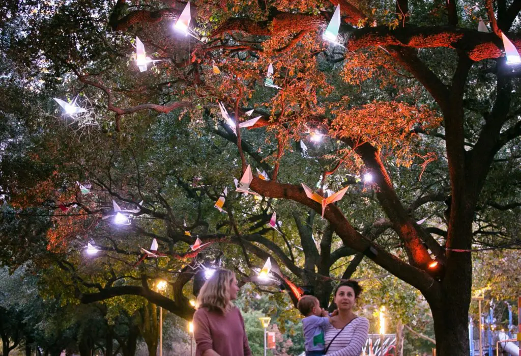 Paloma, sponsored by PNC Bank, will be on view at Discovery Green through February. (Photo by Morris Malakoff, CKP Group)