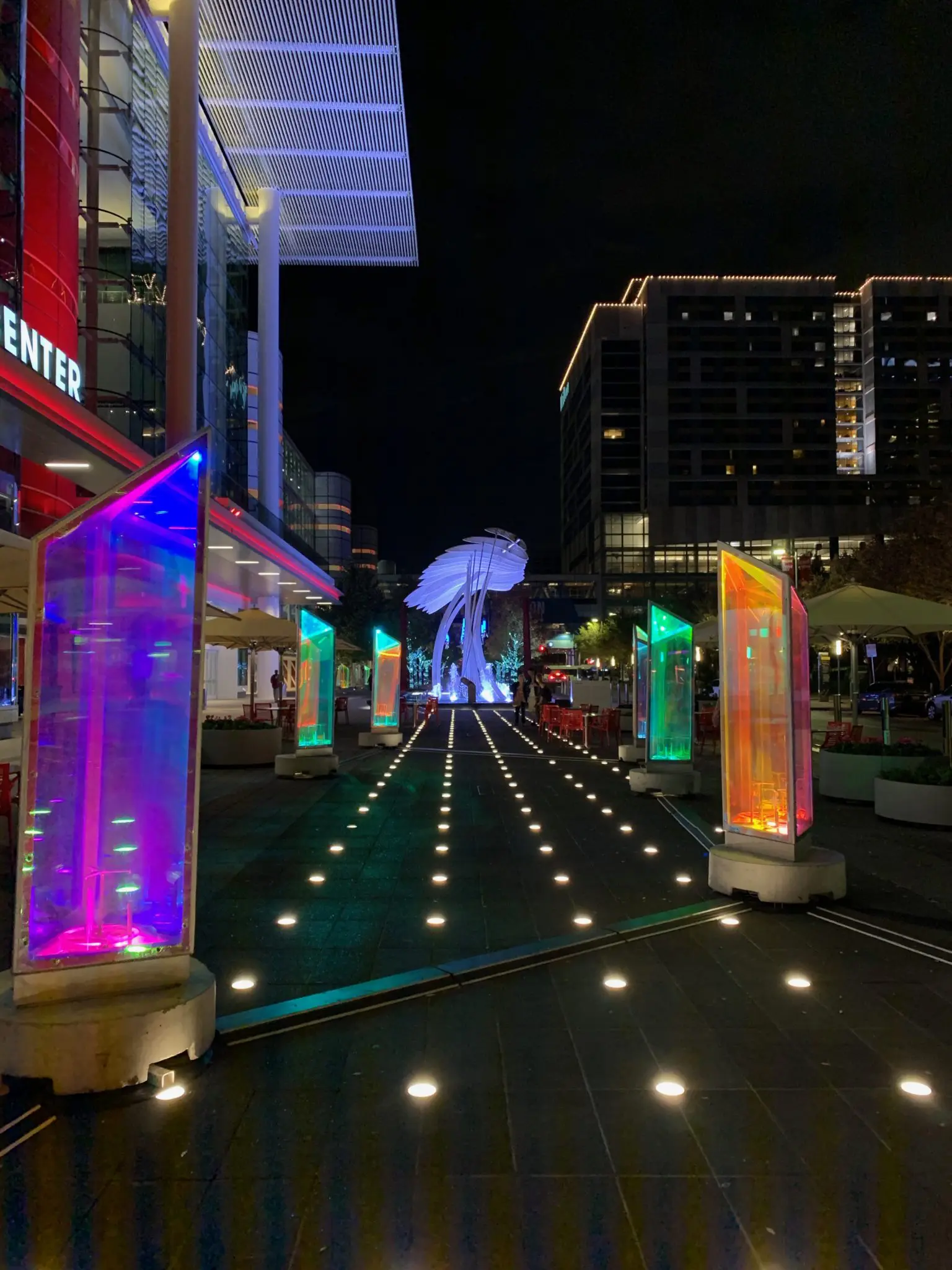 Prismatica, an interactive seasonal art treat, has arrived at Avenida Plaza. (Photo by Tarra Gaines