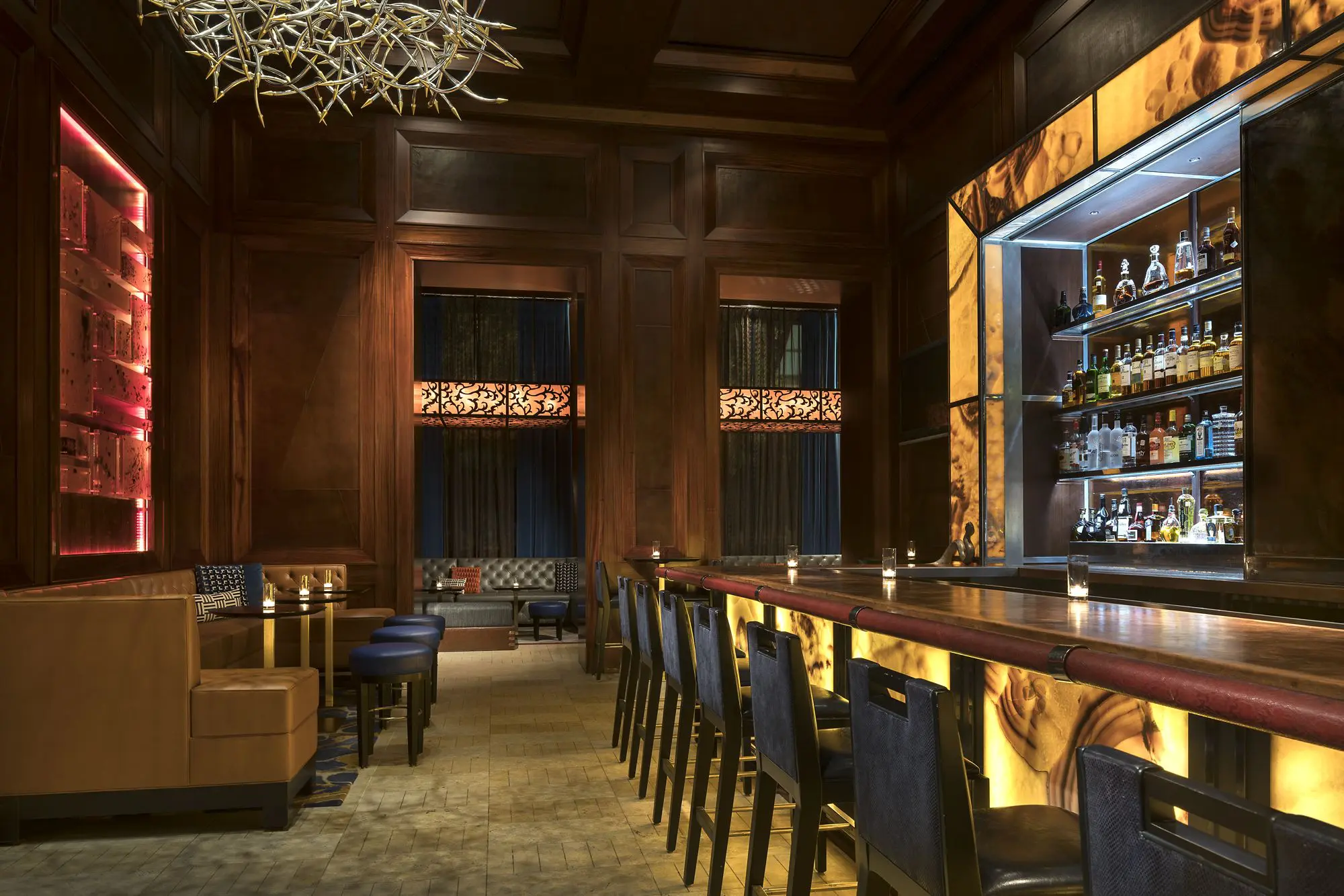 The Rattlesnake Bar in the Ritz-Carlton has $7 specialty cocktails during Social Hour and Reverse HH.