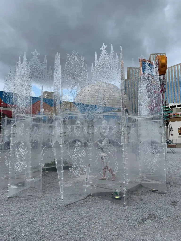 Enter a Burning Man invisible castle in the Reno Playa Art Park. (Photo by Tarra Gaines)