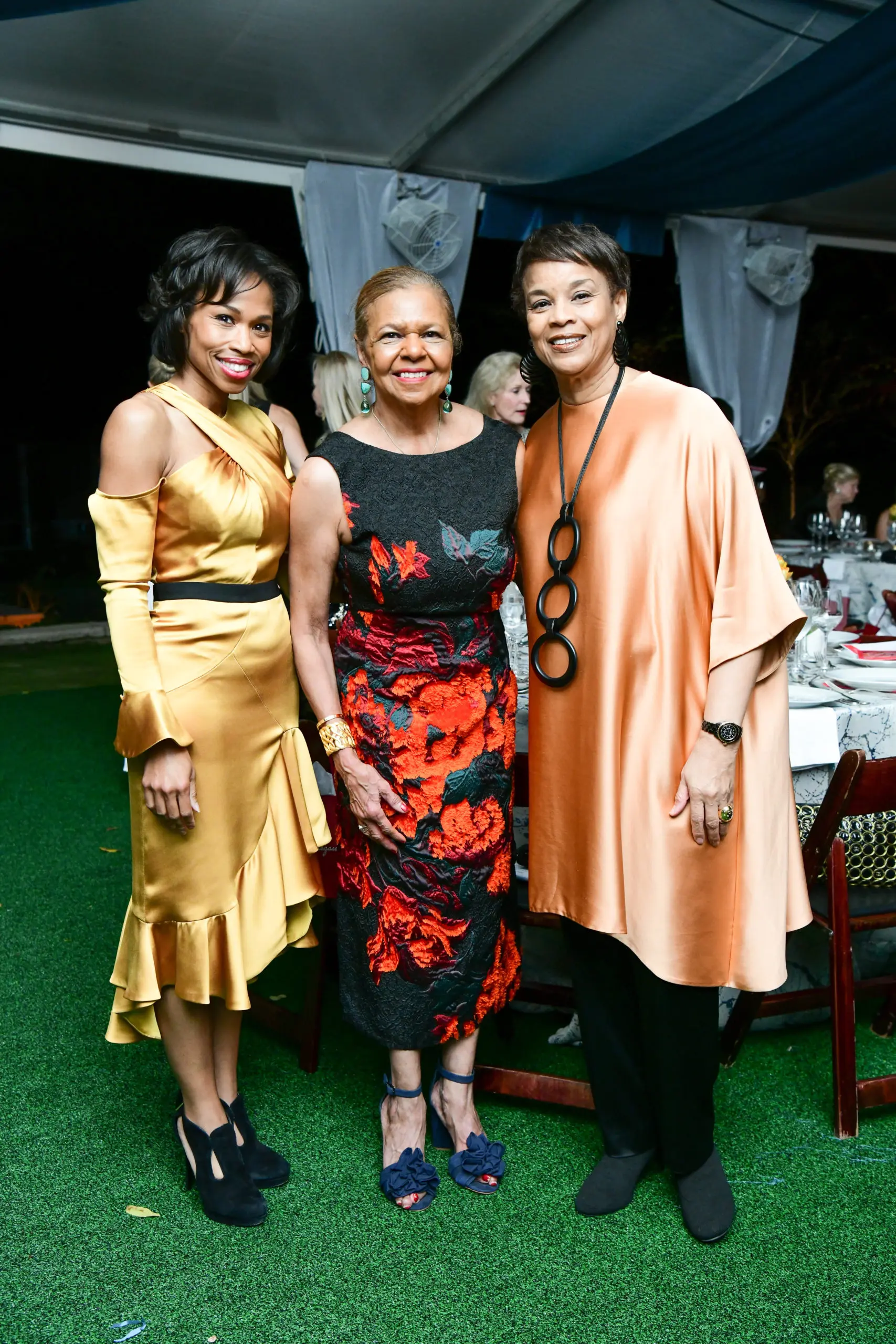 Roslyn Bazzelle Mitchell, co-chair Yvonne Cormier, Eileen Lawal (Photo by Daniel Ortiz)