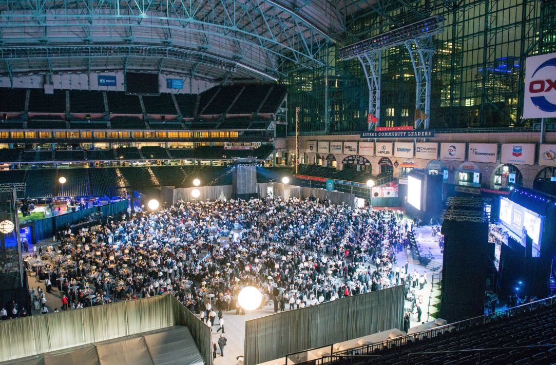 Minute Maid Park provided a striking backdrop for the "Rendezvous of the Century" Gala. (Photo by Jacob Power)