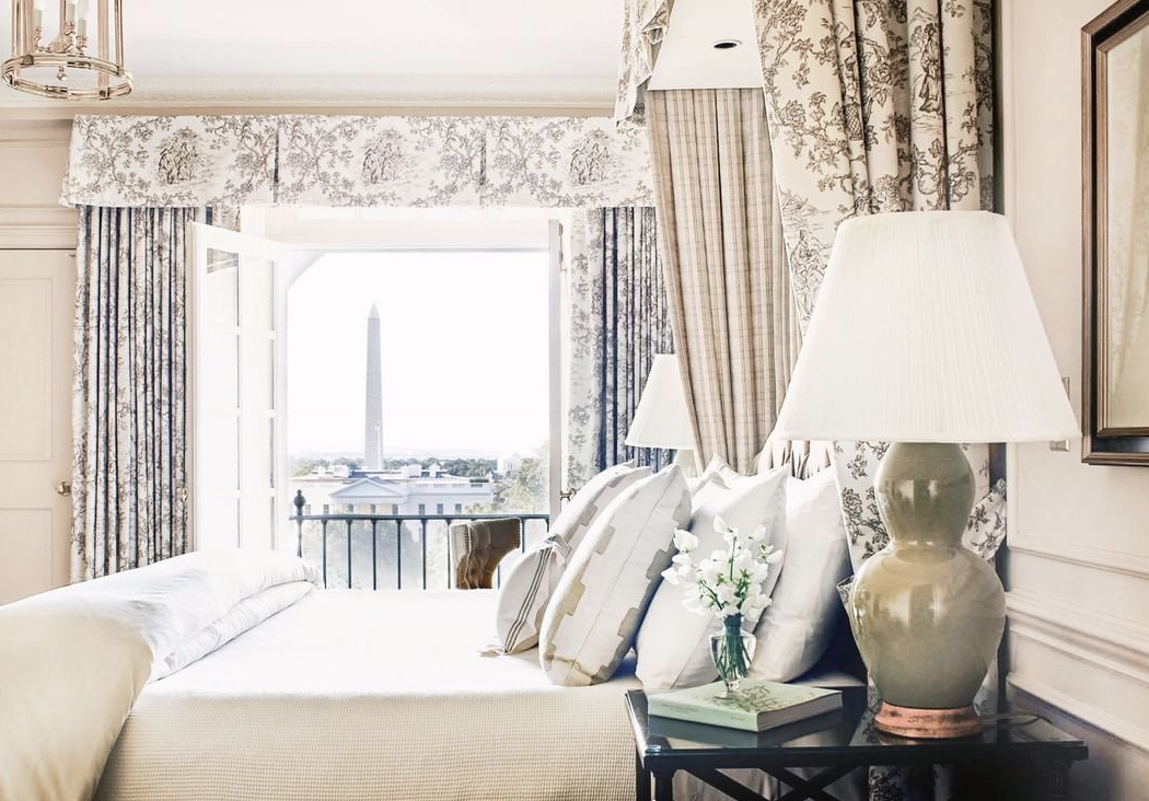 The plush beds and stylishly cozy rooms at the Hay Adams Hotel make a Washington DC weekend a must. 