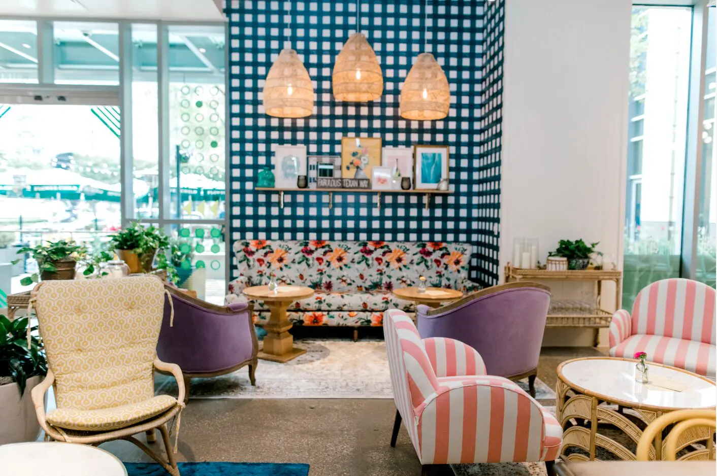 The new lounge area at Flower Child.