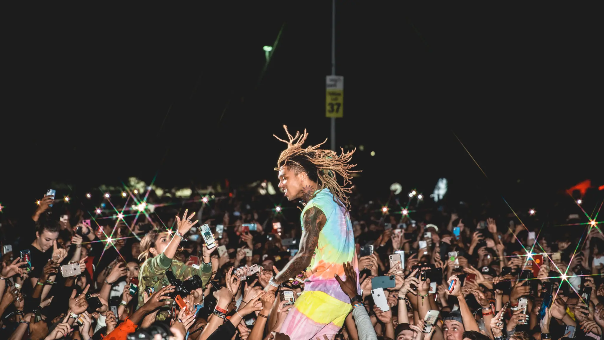 Swae Lee surprised the crowd during Travis Scott's finale. (Photo by Branndann Art)