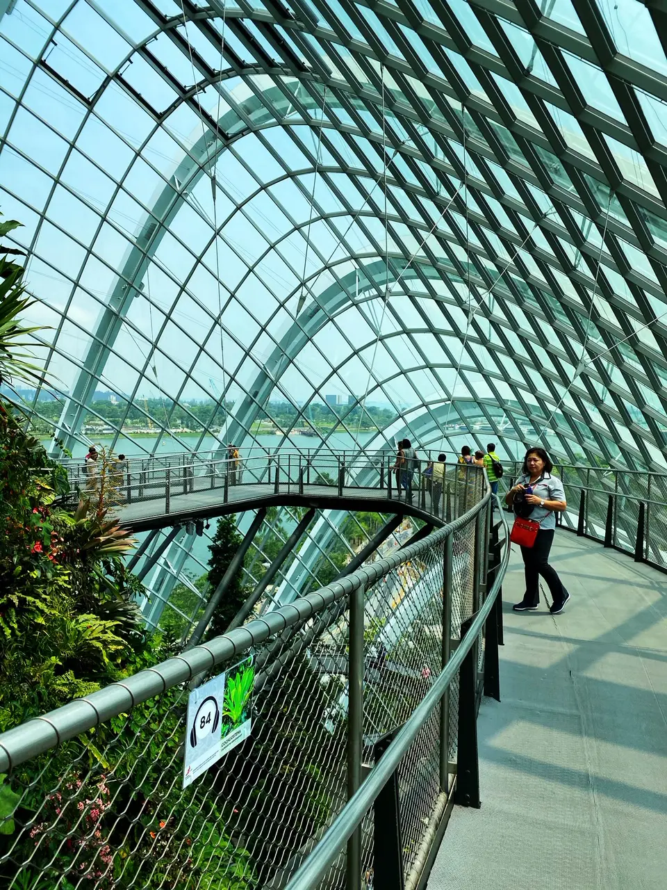 Gardens by the Bay, one of Singapore’s top tourist attractions features the Cloud Forest with the world's largest indoor waterfall.  (Photo by Jane Howze)