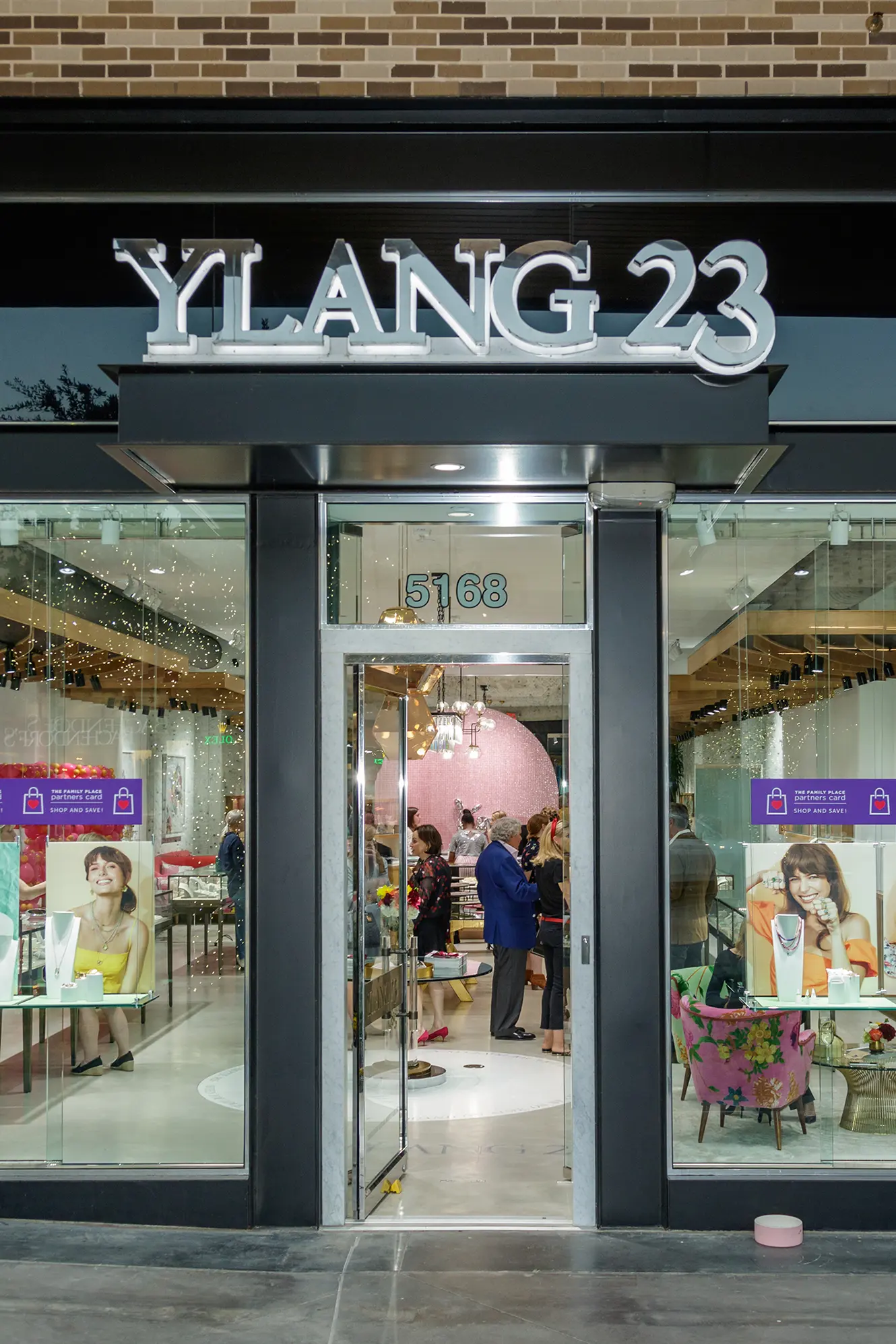 Ylang23's The Shops at Clearfork glittering facade. (Photo by William Neal)