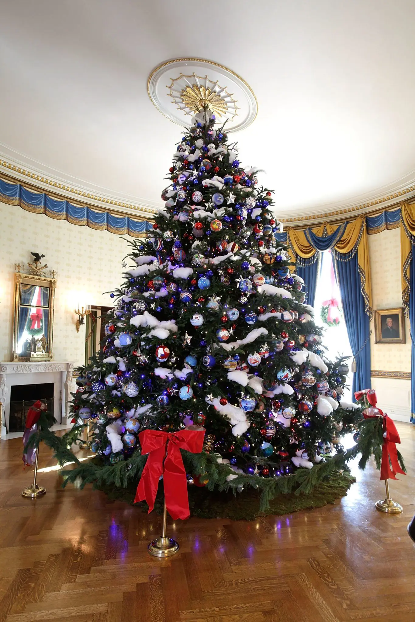 A replica of the 2007 White House Christmas Tree is on display for Holiday in the National Parks. Photo by Alex Wong/Getty Images 