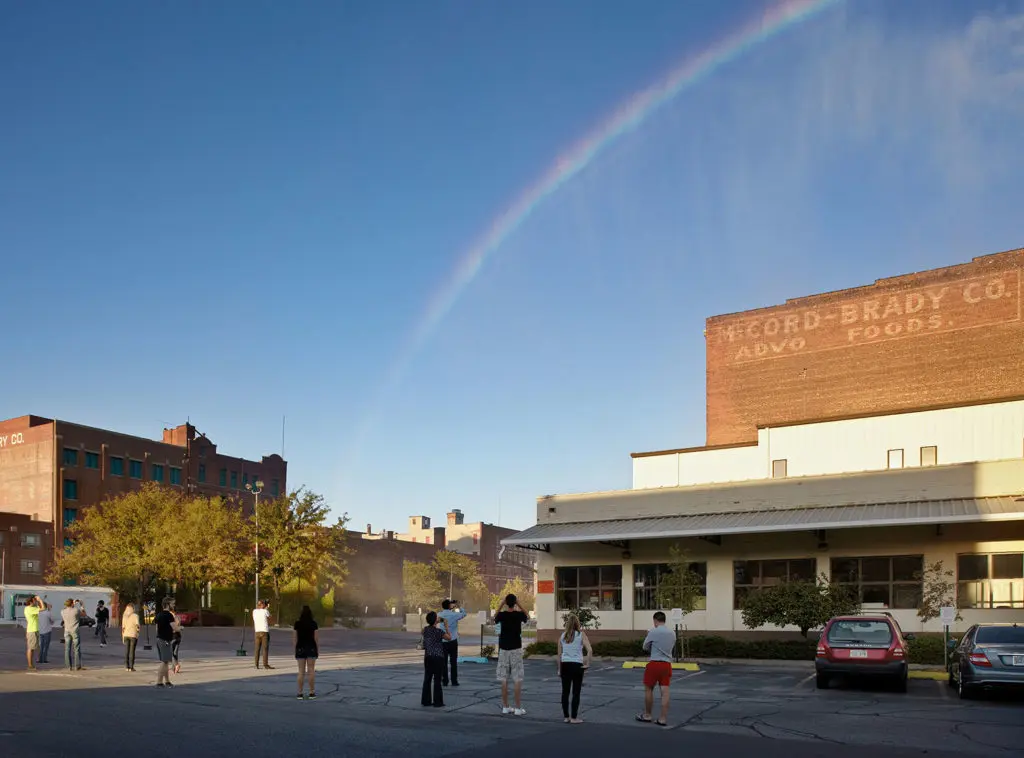 Michael Jones McKean's "The Rainbow," 2012. The CAMH's new hire, Hesse McGraw, organized this project when he was the chief curator of the Bemis Center for Contemporary Arts, in Omaha, Nebraska. (Photo Michael Jones McKean)
