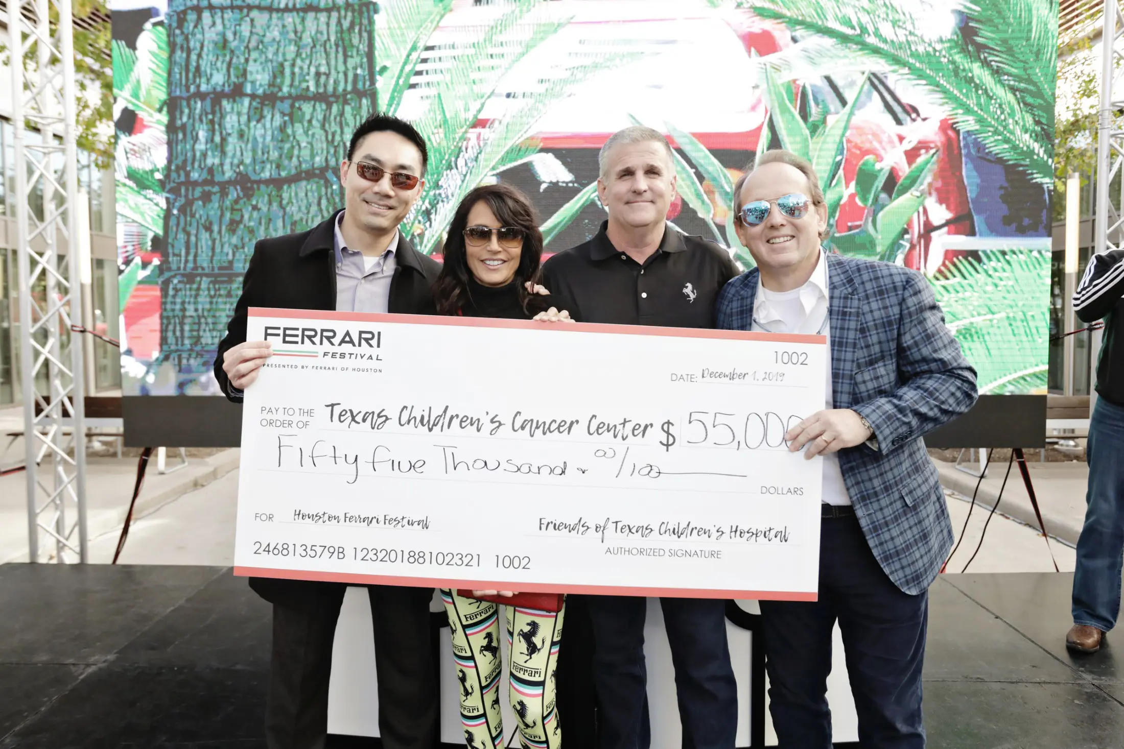 Texas Children's Cancer Center's Dr. Franklin Lin, Diane Caplan, Tony Nevotti, Franco Valobra (Photo by Ulisses G.)  