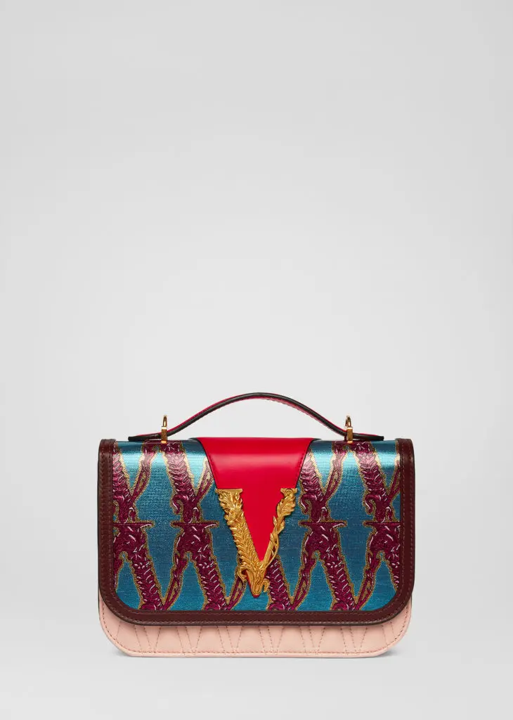 Versace Virtus V-Jacquard Shoulder Bag