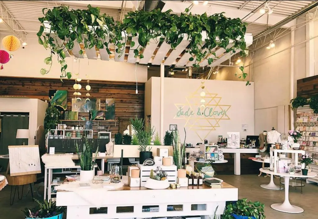 Jade & Clover sells house plants, succulents, and other unique items. Courtesy of Jade & Clover