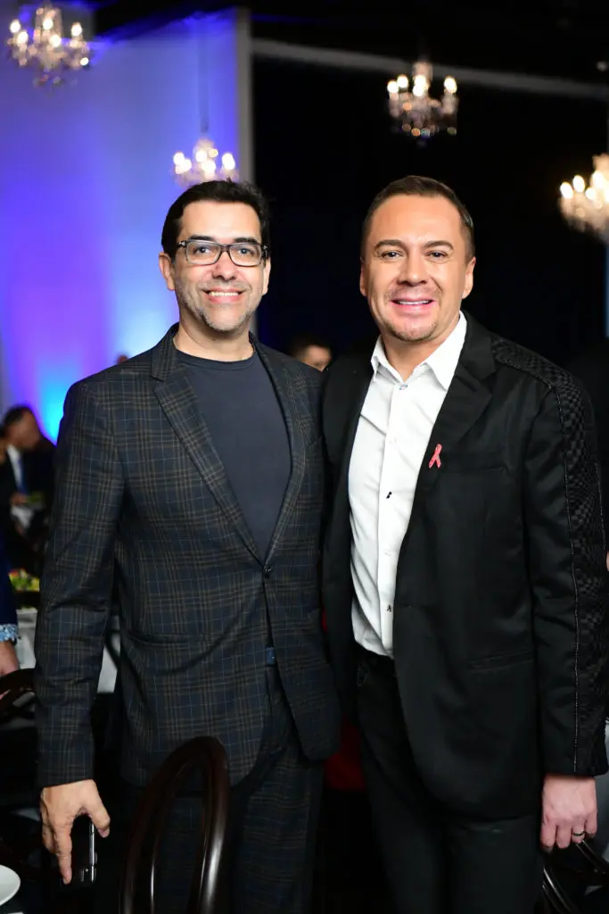 Marcelo Saenz, Adrian Dueñas at AIDS Foundation Houston's World AIDS Luncheon (Photo by Daniel Ortiz)