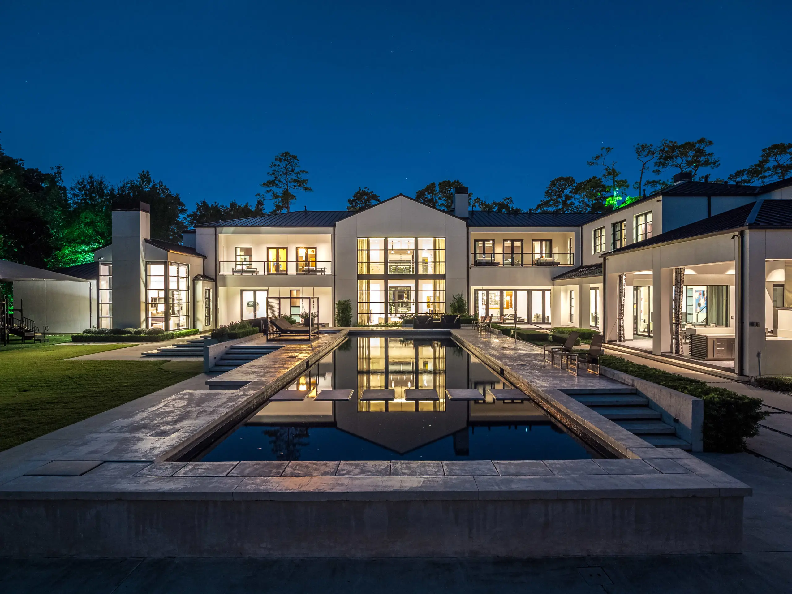 The dwelling at 9030 Sandringham Drive just went on the market for $24.5 million making it the second most expensive house currently listed in Houston.  (Photo by DroneHub Media)