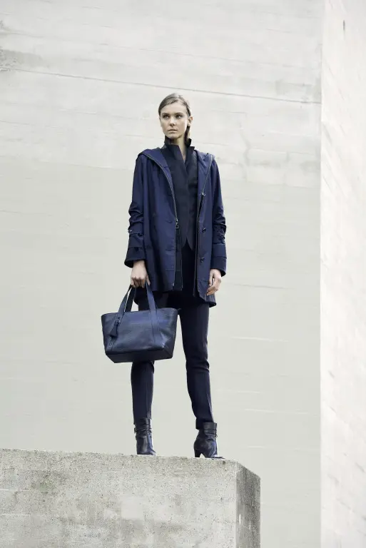 The Melvin Slim Leg Wool Pant strikes a stunning silhouette.