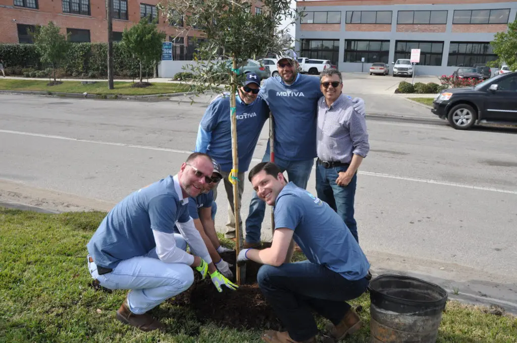 Motiva is one of many corporate partners that make Trees for Houston work easy.  (Photo by Trees for Houston)