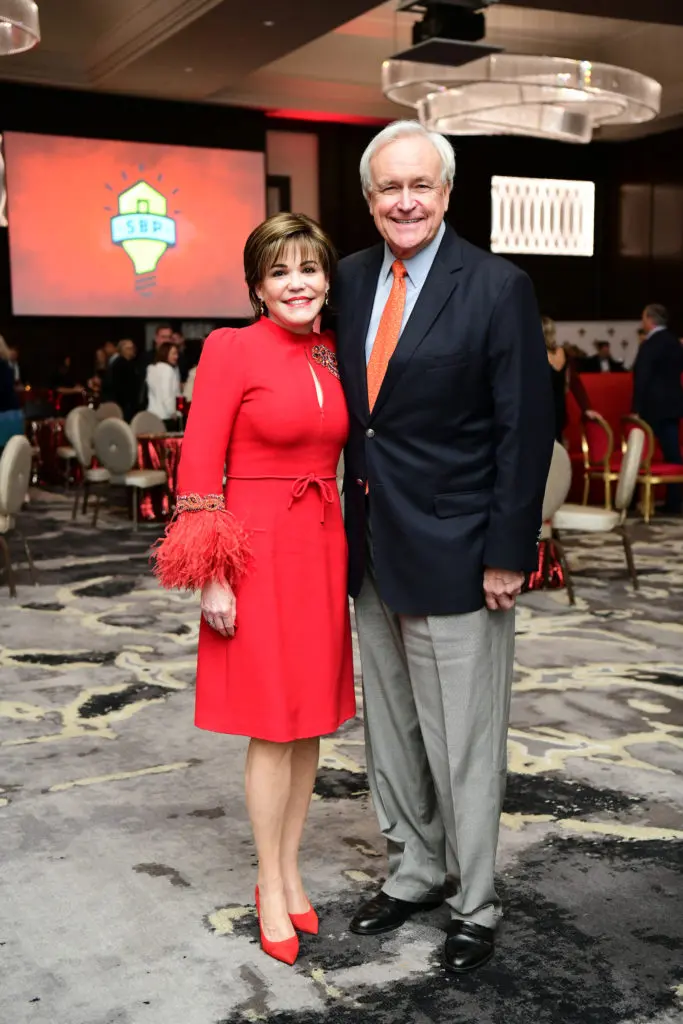 Honorary chair Hallie Vanderhider with Bill King at the SBP Answering the Call fundraiser. (Photo by Daniel Ortiz)