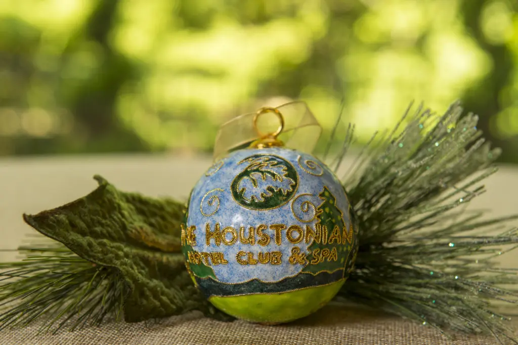 The Houstonian has its own signature ornament, a gift for special guests. (Photo courtesy The Houstonian Hotel, Club & Spa)