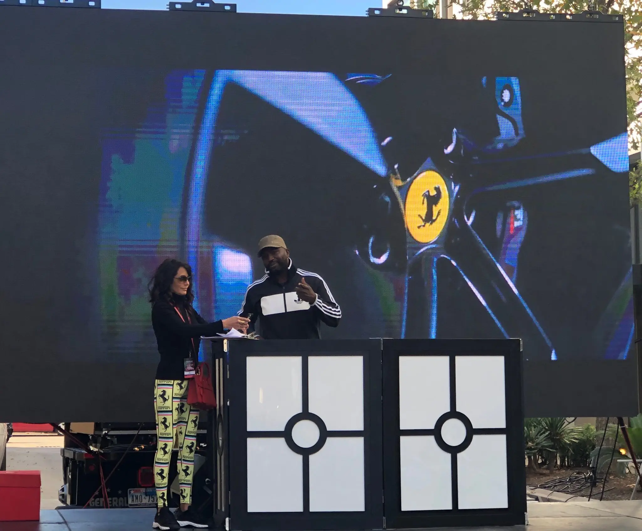 Festival organizer Diane Caplan and DJ  Senega (Photo by Shelby Hodge)